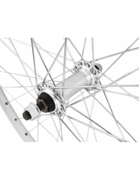 Voorwiel 28 inch ZAC 2000 - aluminium naaf - zilver