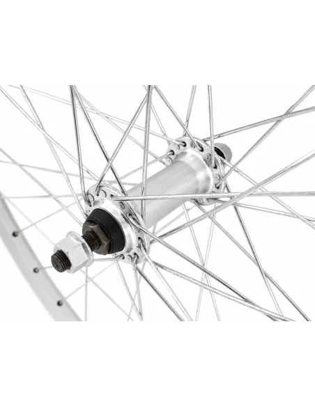 Voorwiel 28 inch ZAC 2000 - aluminium naaf - zilver