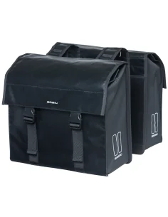 Dubbele fietstas Basil Urban Load 48 liter 41 x 18 x 46 cm - zwart reflective