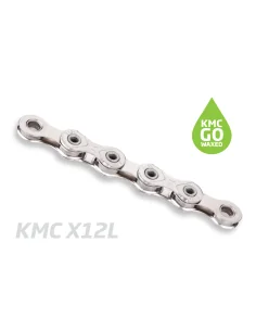 Fietsketting KMC X12L Silver - 126L, waxed 2