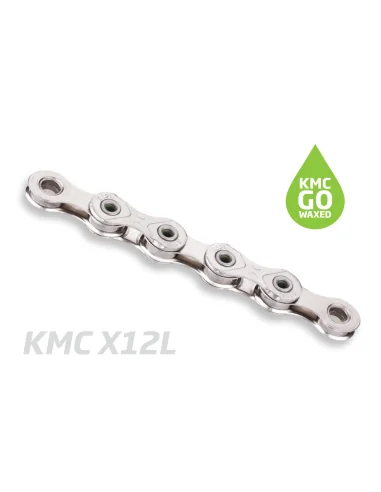 Fietsketting KMC X12L Silver - 126L, waxed