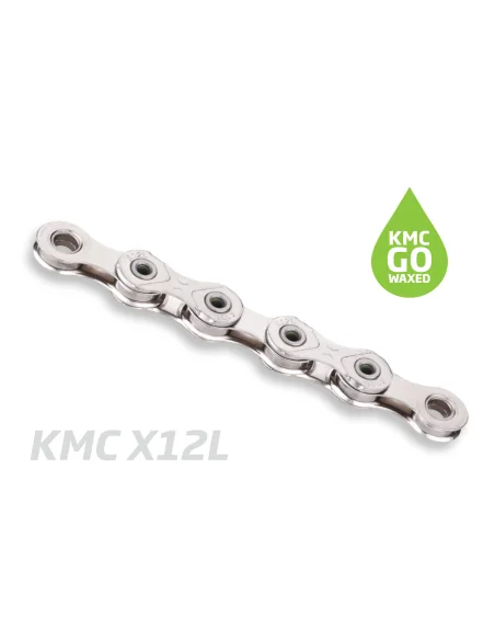 Fietsketting KMC X12L Silver - 126L, waxed