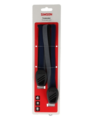 Triobinder Simson 60cm - zwart/blauw/antraciet