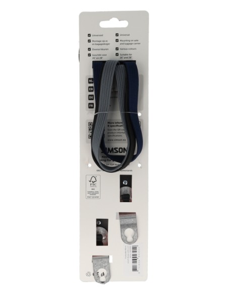 Triobinder Simson 60cm - zwart/blauw/antraciet