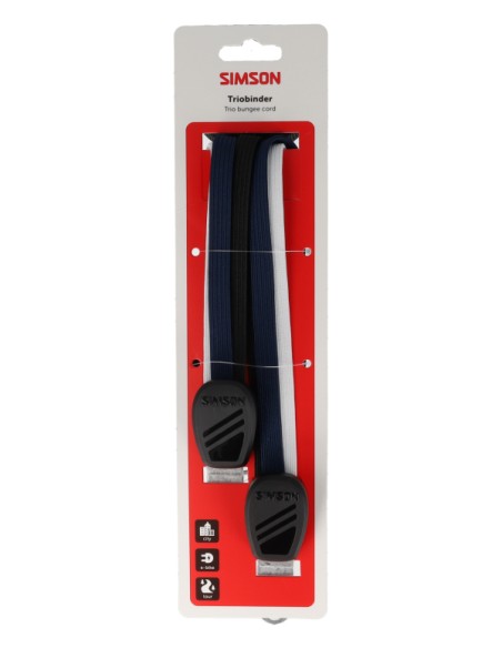 Triobinder Simson 71cm - zwart/blauw/wit