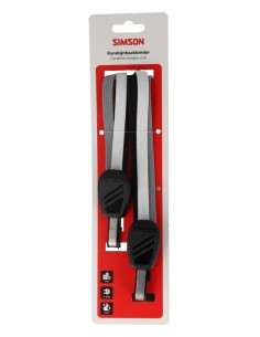 Karabijnhaakbinder Simson 71cm - zwart/wit/grijs