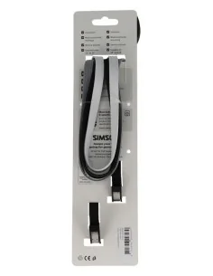Karabijnhaakbinder Simson 71cm - zwart/wit/grijs 2