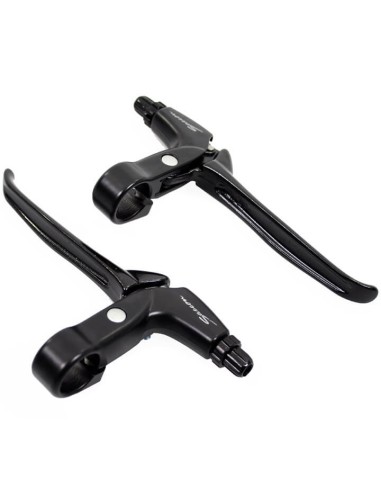 Remgreepset Saccon voor rollerbrake - 4 vingers - zwart/zwart