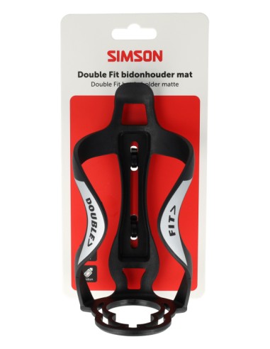 Simson Double Fit fles- en bidonhouder mat zwart