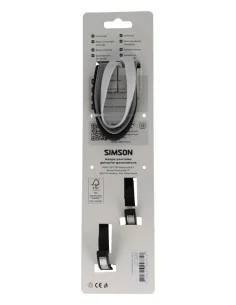 Karabijnhaakbinder Simson 60cm - zwart/wit/grijs 2