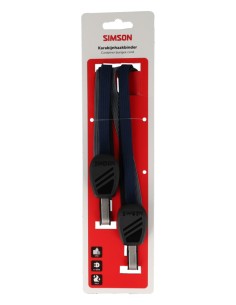 Karabijnhaakbinder Simson 71cm - zwart/blauw/antraciet