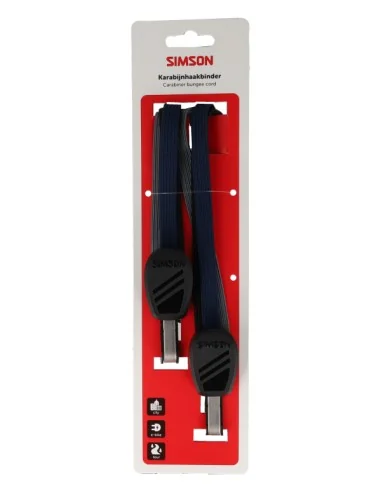 Karabijnhaakbinder Simson 71cm - zwart/blauw/antraciet