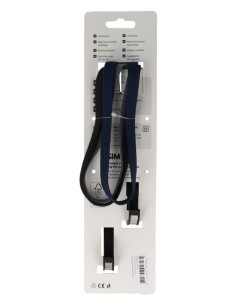 Karabijnhaakbinder Simson 71cm - zwart/blauw/antraciet 2