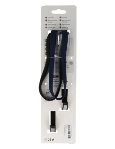 Karabijnhaakbinder Simson 71cm - zwart/blauw/antraciet 2
