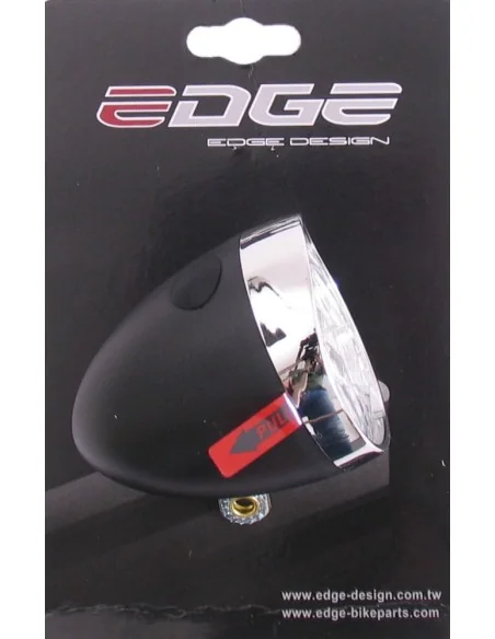 Koplamp Edge Retro 3 Led - Aan/Uit - Incl. Batterijen - zwart/chroom