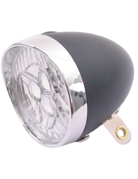 Koplamp Edge Retro 3 Led - Aan/Uit - Incl. Batterijen - zwart/chroom