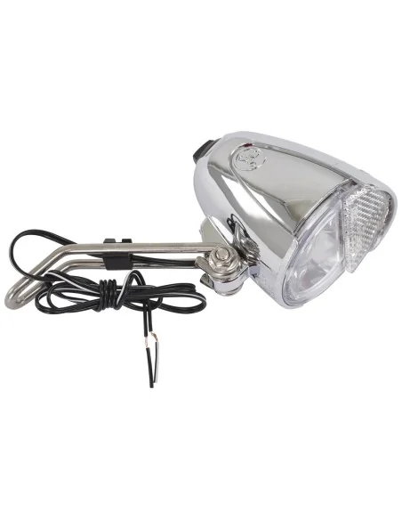 Koplamp Trelock LS583 Bike-i Retro 15 Lux met dynamomontage - chroom