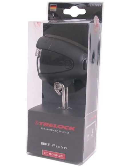 Koplamp Trelock LS583 Bike-i Retro - Zwart - 15-Lux - Dynamomontage