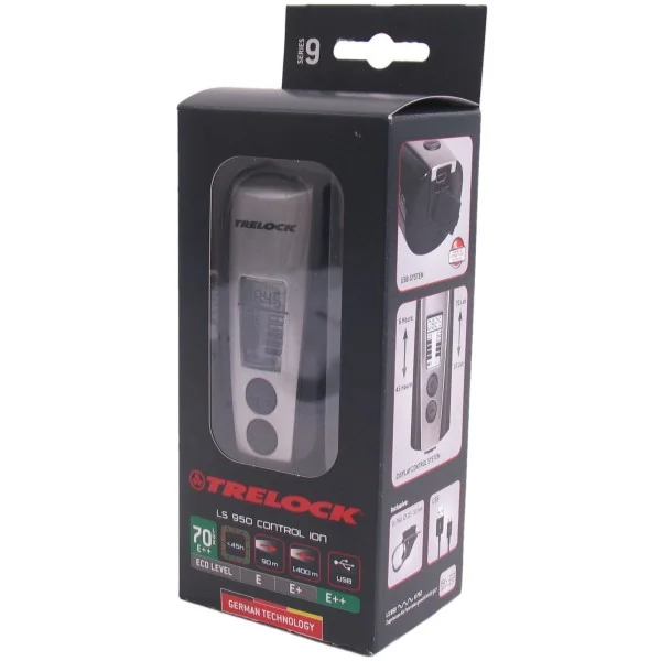 Koplamp Trelock LS950 Control Ion - 70 Lux - Incl. houder