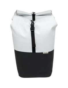 Dubbele fietstas New Looxs Nyborg 34 liter 30 x 17 x 37 cm (x2) - licht grijs/zwart