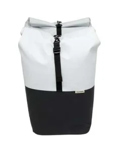 Dubbele fietstas New Looxs Nyborg 34 liter 30 x 17 x 37 cm (x2) - licht grijs/zwart