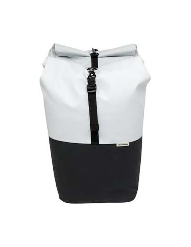 Dubbele fietstas New Looxs Nyborg 34 liter 30 x 17 x 37 cm (x2) - licht grijs/zwart