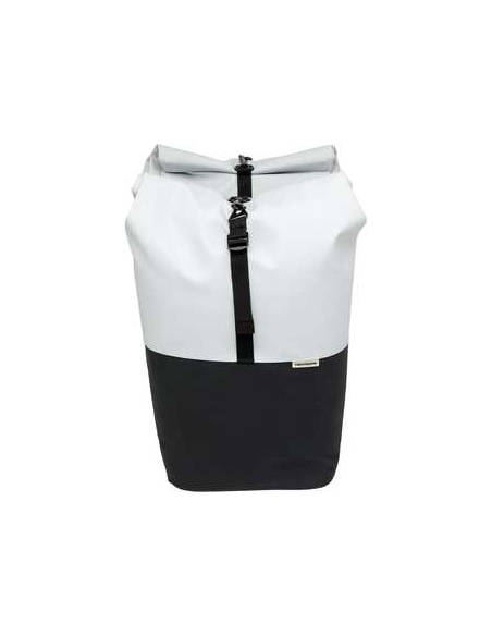 Dubbele fietstas New Looxs Nyborg 34 liter 30 x 17 x 37 cm (x2) - licht grijs/zwart