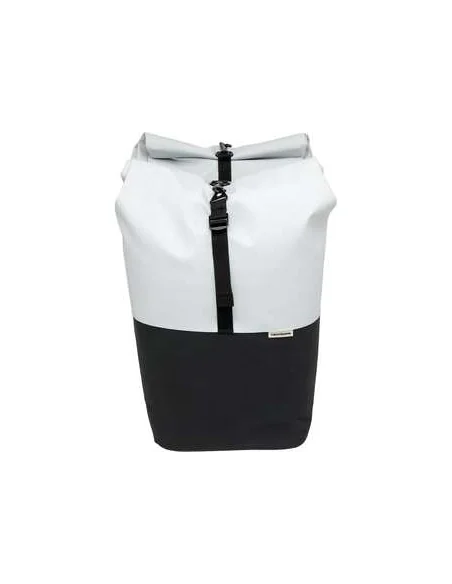 Dubbele fietstas New Looxs Nyborg 34 liter 30 x 17 x 37 cm (x2) - licht grijs/zwart