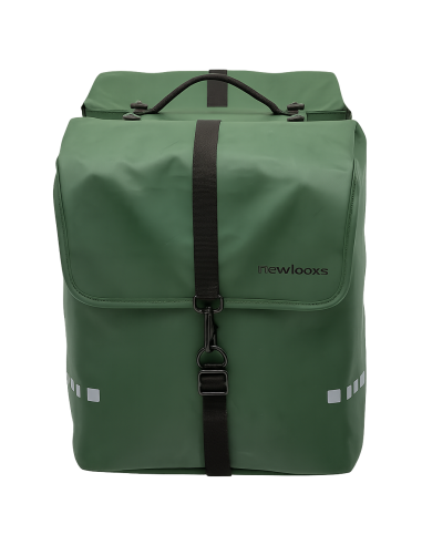 Dubbele fietstas New Looxs Odense MIK 2.0 - 39 liter, groen