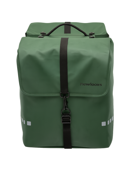 Dubbele fietstas New Looxs Odense MIK 2.0 - 39 liter, groen