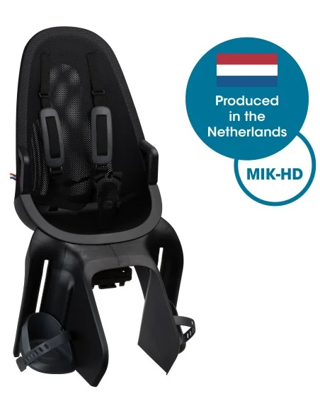 Kinderzitje achter Qibbel Air met MIK-HD drager bevestiging - zwart