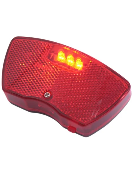 Dragerachterlicht Edge City - 3 leds -80mm- inclusief batterijen (op kaart)