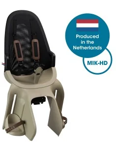 Kinderzitje achter Qibbel Air met MIK-HD drager bevestiging - cappuccino