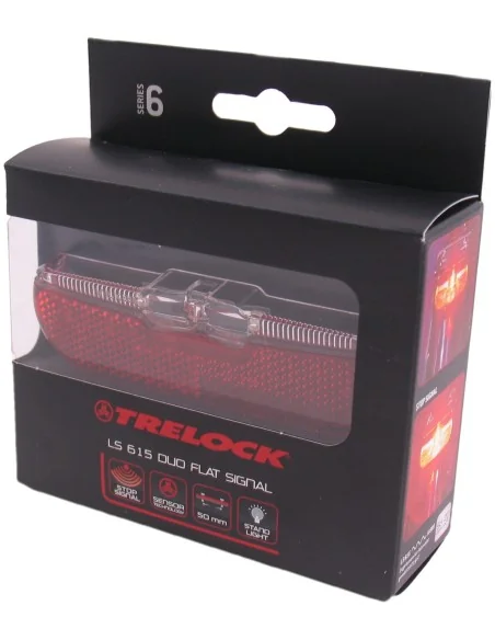 Dragerachterlicht Trelock LS 614 Duo Flat Signal dynamo 50 mm - remlichtfunctie