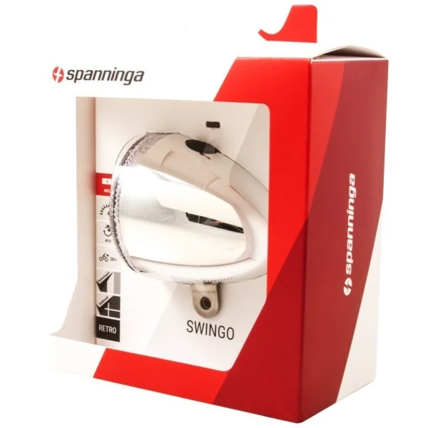 Koplamp Spanninga Swingo XB LED met reflector incl. batterijen - chroom