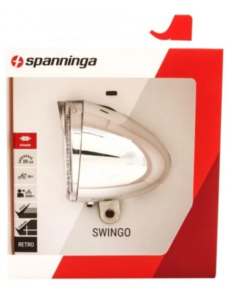 Koplamp Spanninga Swingo XB LED met reflector incl. batterijen - chroom