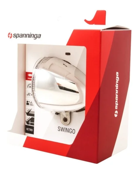 Koplamp Spanninga Swingo XB LED met reflector incl. batterijen - chroom