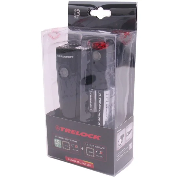 Verlichtingset Trelock LS350 + LS710 I-Go Sport - Zwart