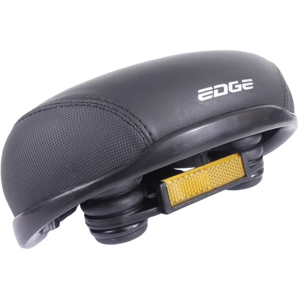 Fietszadel Edge City Protect met hoekbescherming - zwart