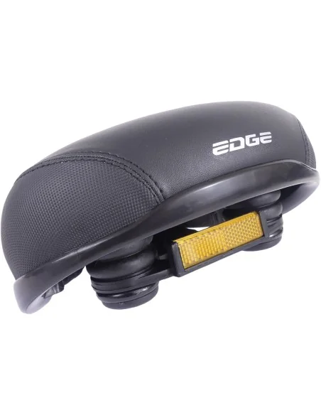 Fietszadel Edge City Protect met hoekbescherming - zwart