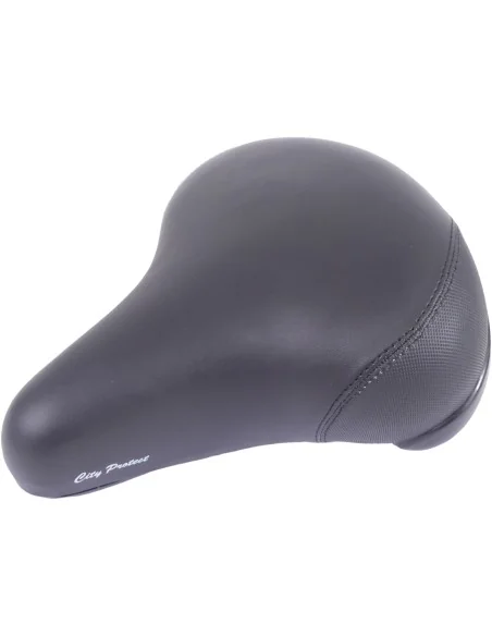 Fietszadel Edge City Protect met hoekbescherming - zwart