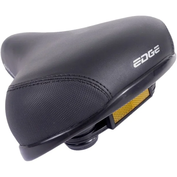 Fietszadel Edge City Protect met hoekbescherming - zwart