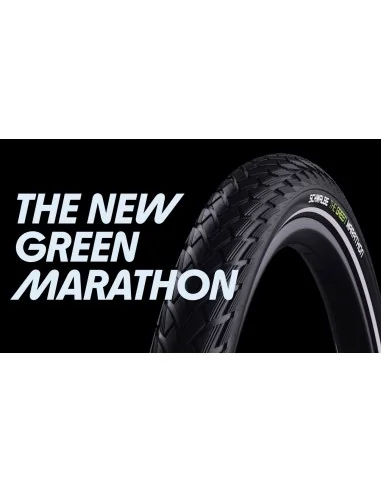 Buitenband Schwalbe Green Marathon GreenGuard 28 x 2.00"/50-622mm - zwart met reflectie