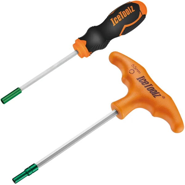 Spaaknippelsleutelset IceToolz 12B5 voor 3,2 mm (vierkante) nippels