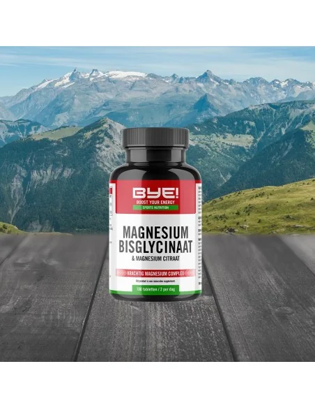 Magnesium bisglycinaat & magnesium citraat BYE! 100 capsules