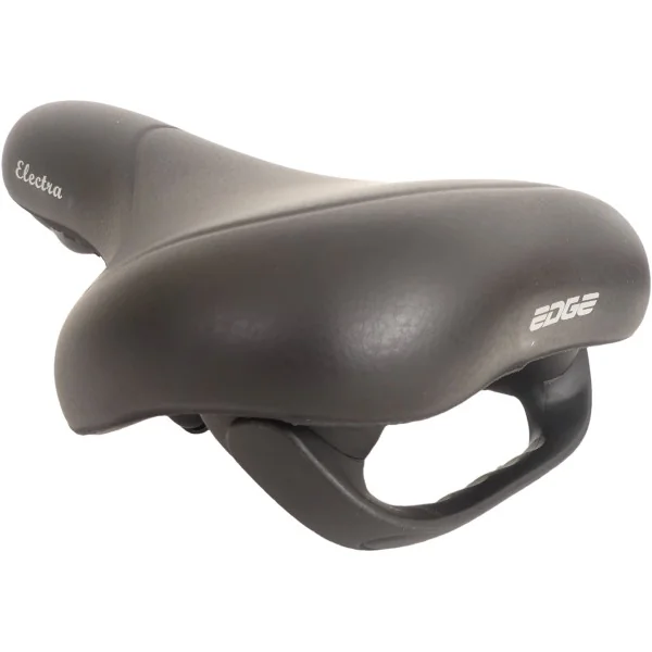 Fietszadel E-bike Edge Electra met handgreep en opbergruimte voor de Apple Air Tag - zwart