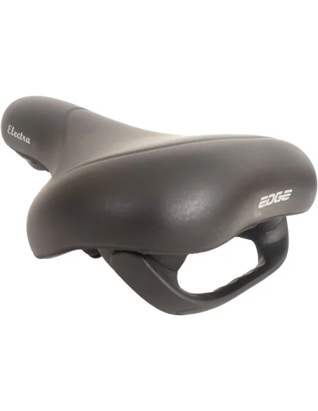 Fietszadel E-bike Edge Electra met handgreep en opbergruimte voor de Apple Air Tag - zwart