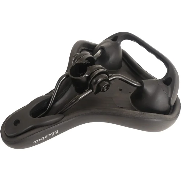 Fietszadel E-bike Edge Electra met handgreep en opbergruimte voor de Apple Air Tag - zwart