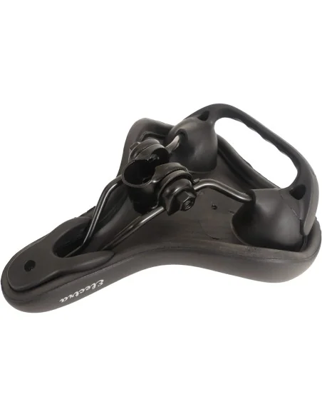 Fietszadel E-bike Edge Electra met handgreep en opbergruimte voor de Apple Air Tag - zwart