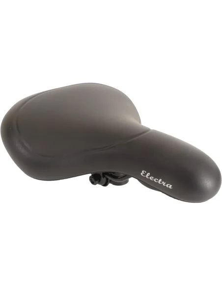 Fietszadel E-bike Edge Electra met handgreep en opbergruimte voor de Apple Air Tag - zwart